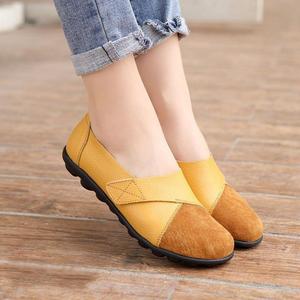 Genuine Leather Slip-On Casual Shoes for Women