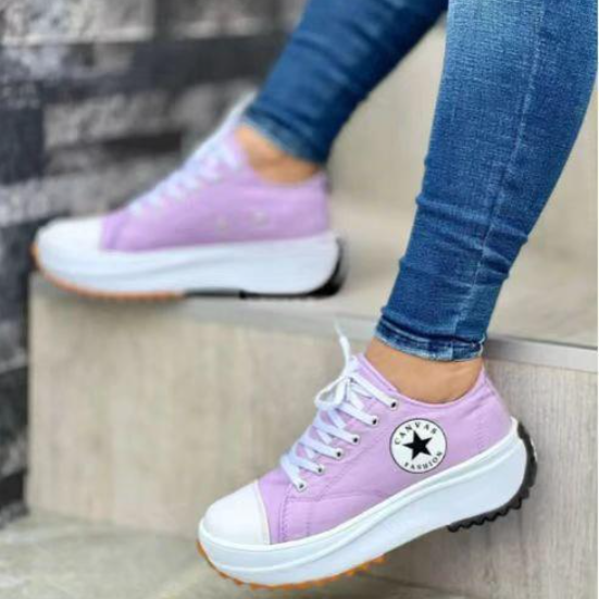 Breathable High Top Canvas Shoes for Women