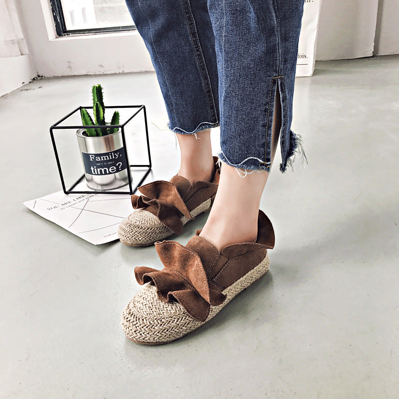 Suede Flat Shoes for Women (Slip-On Style)