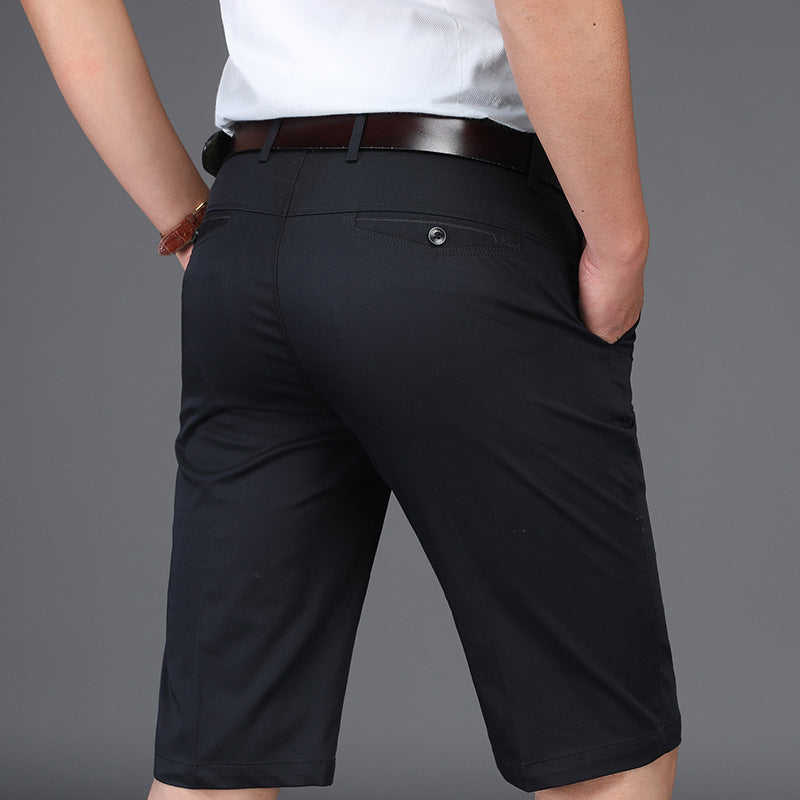 High-Waisted Loose-Fitting Straight-Leg Trousers