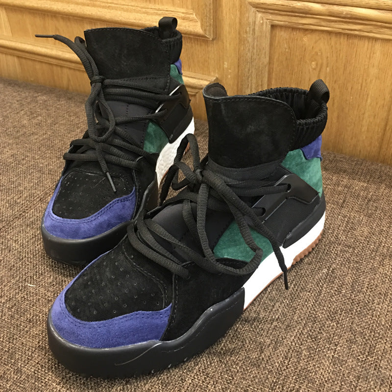 High-Top Leather Sports Casual Shoes for Women
