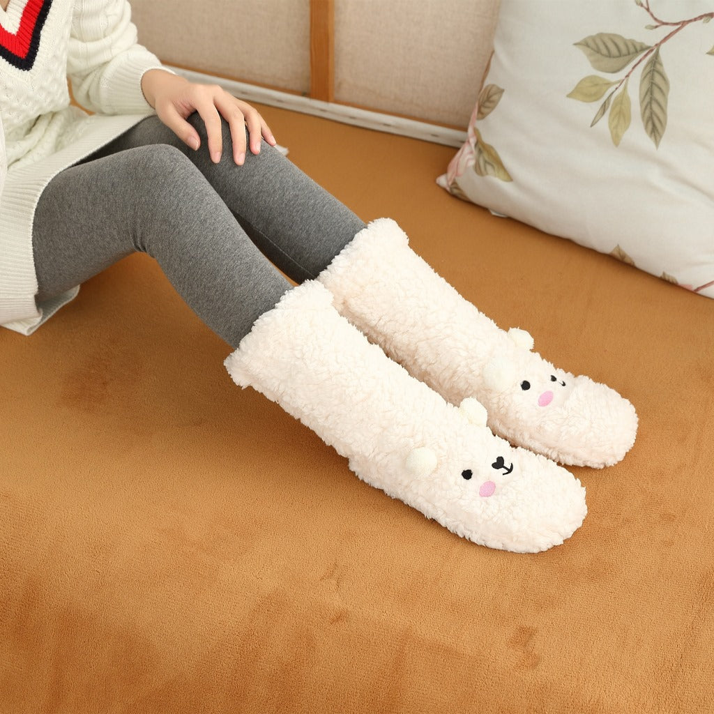 Cozy Cartoon Lambswool Anti-Slip Winter Socks