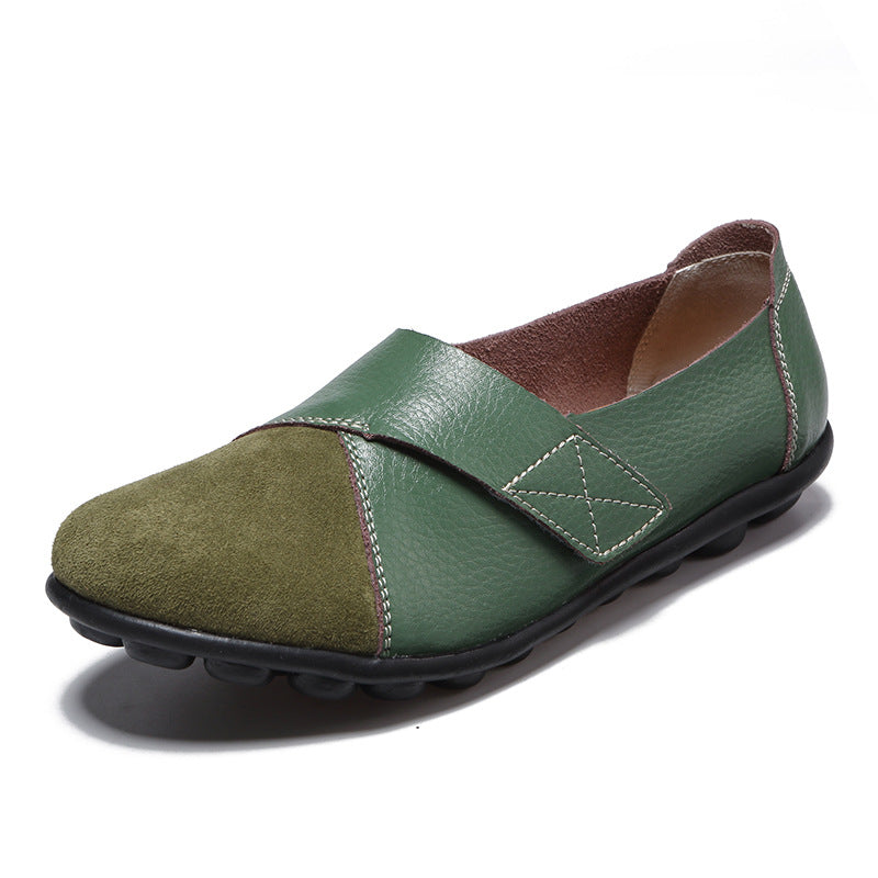 Genuine Leather Slip-On Casual Shoes for Women