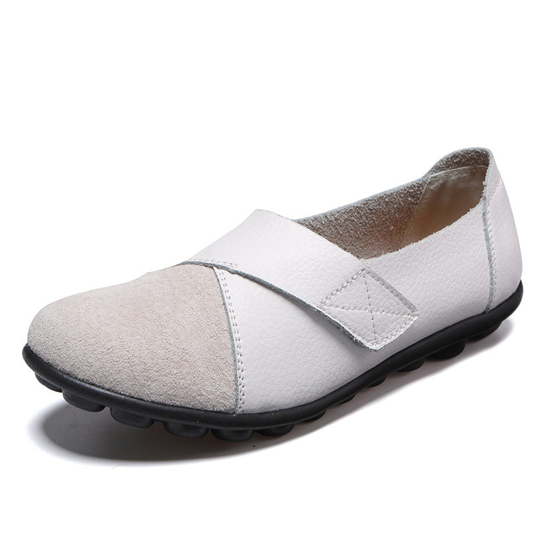 Genuine Leather Slip-On Casual Shoes for Women