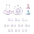 10 Pairs High Heel Protectors Heart Shaped Glittery Clear Heel Stoppers for Women Shoes Perfect for Outdoor Graden Party and Weddings Pink