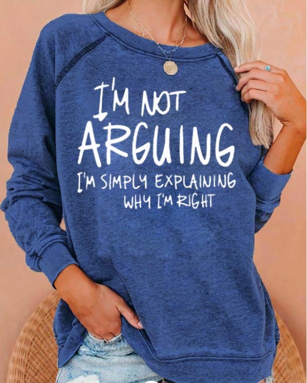 New Style Casual Sweatshirt with English Print