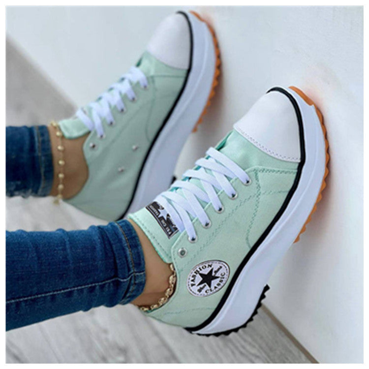 Breathable High Top Canvas Shoes for Women