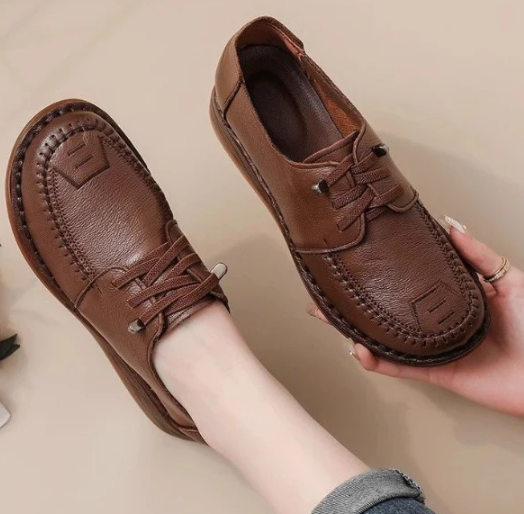Leather Strap Shoes for Women – Soft & Slip-Resistant