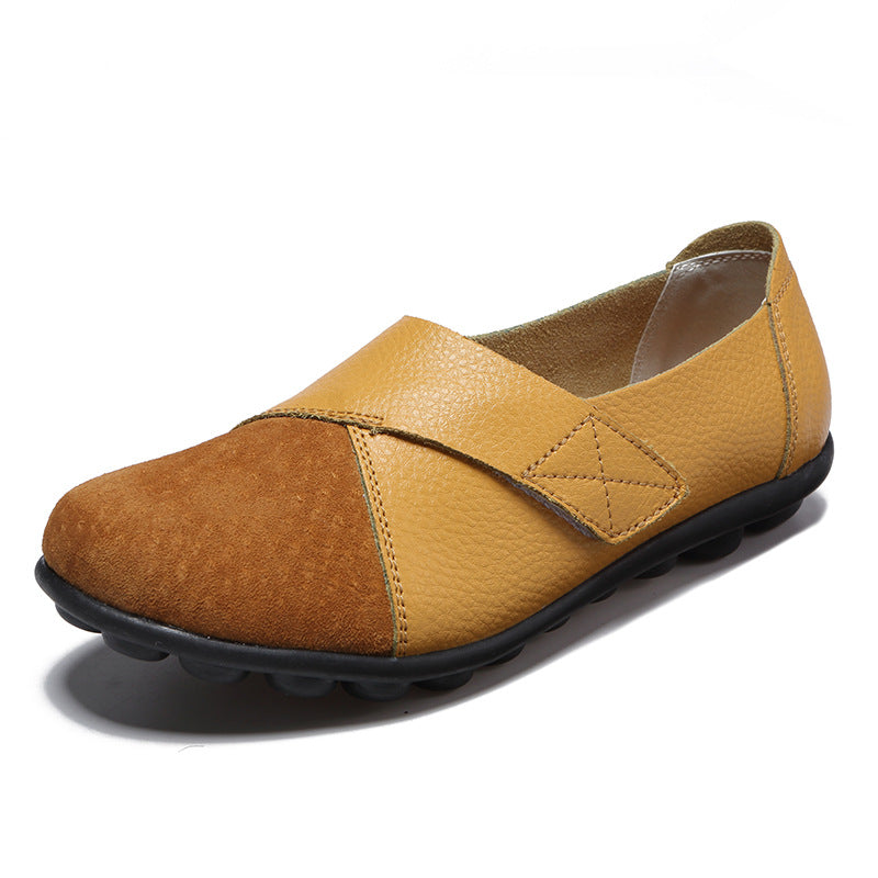 Genuine Leather Slip-On Casual Shoes for Women
