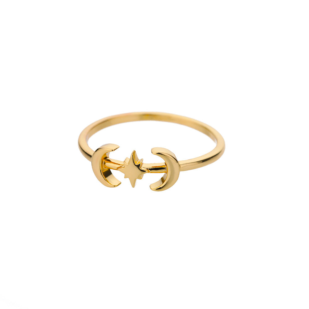 Geometric Heart-Shaped Zircon Open Ring for Women