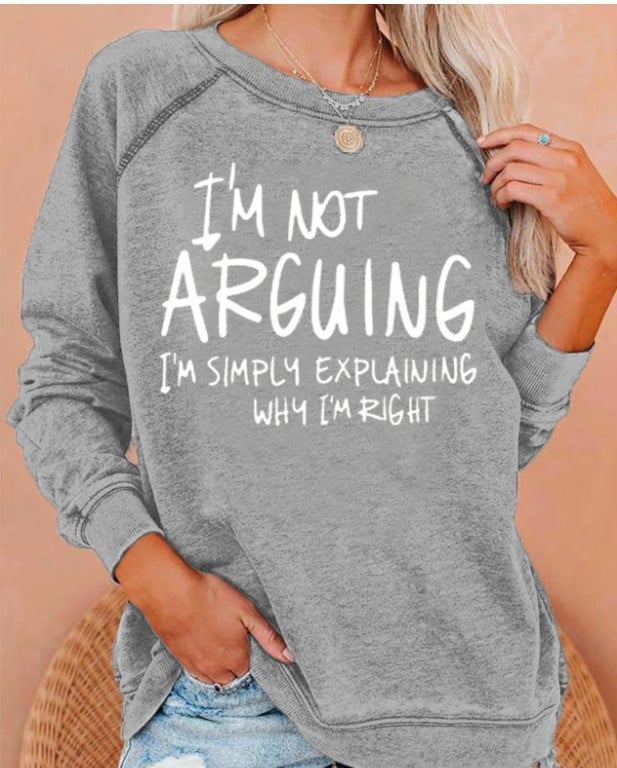 New Style Casual Sweatshirt with English Print