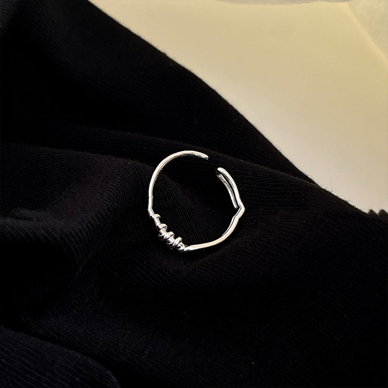 Fashionable Sterling Silver Knotted Ring for Women