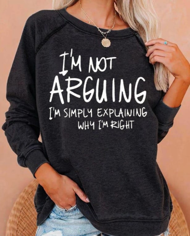 New Style Casual Sweatshirt with English Print