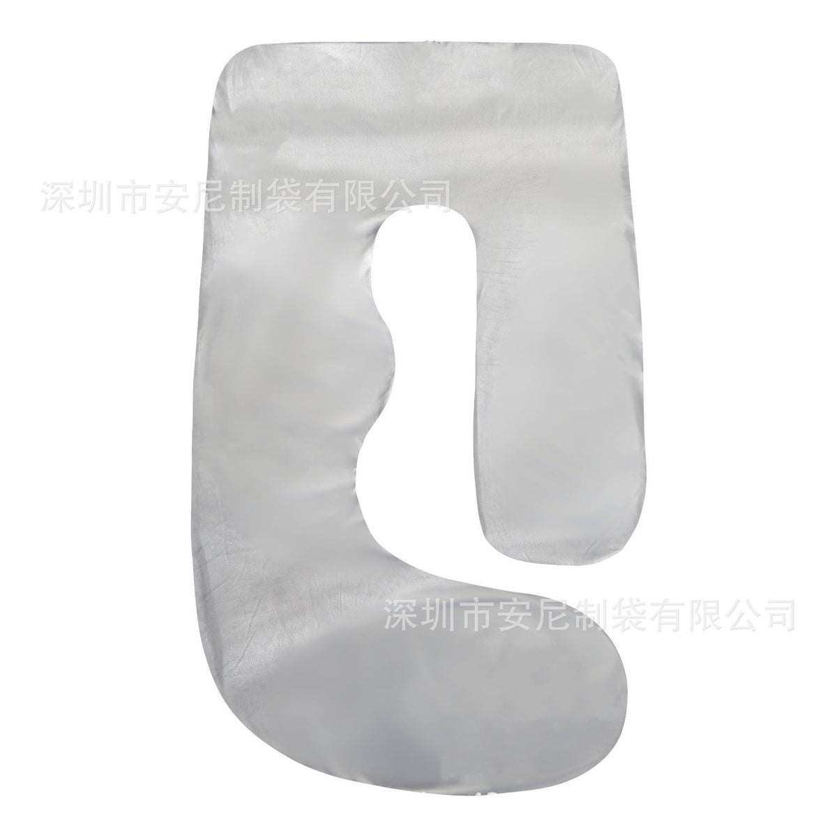 J-Shaped Pregnancy Pillow with Crystal Velvet Cover