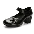 Genuine Leather Vintage Mary Jane Shoes for Women