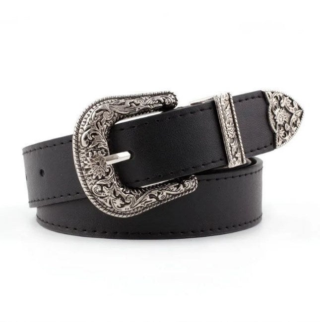 Elegant Versatile Women's Fashion Belt with Double Buckle