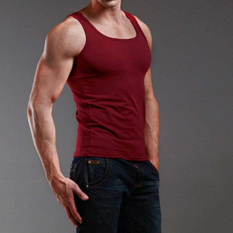 Men's Casual Cotton Vest for Gym Exercise and Comfort