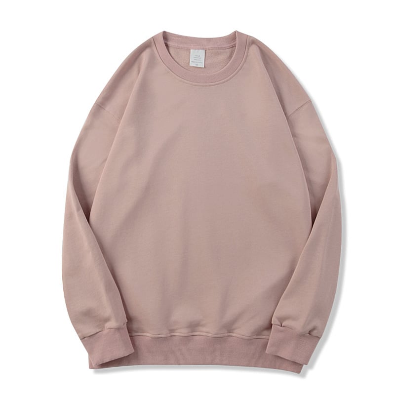 Men's Long-Sleeved Solid Color Round Neck Terry Sweater