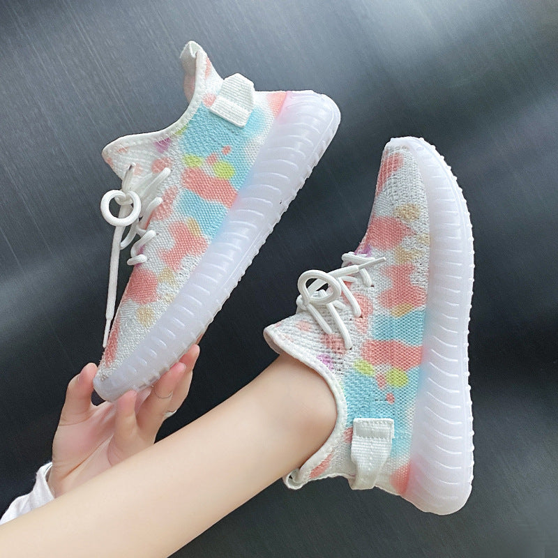 Knitted Coconut Sneakers for Women - Breathable Running Shoes