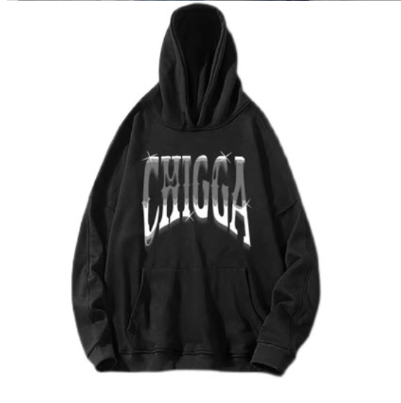 Hooded Long Sleeve All-Match Printed Top