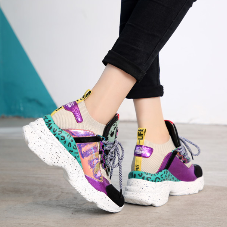 2019 Trendy Leopard Print Dad Shoes for Women