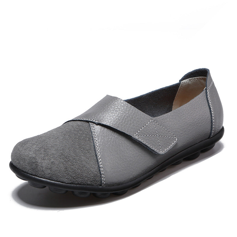 Genuine Leather Slip-On Casual Shoes for Women