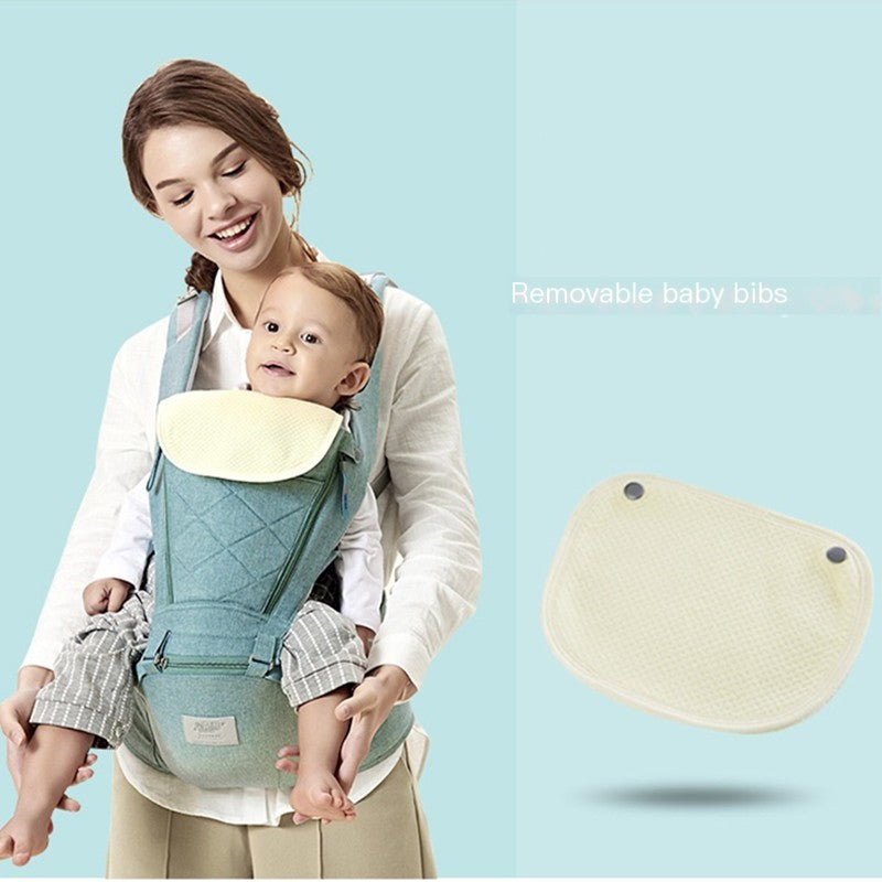 Baby Carrier with Bass Bear Hip Seat for Front Carry