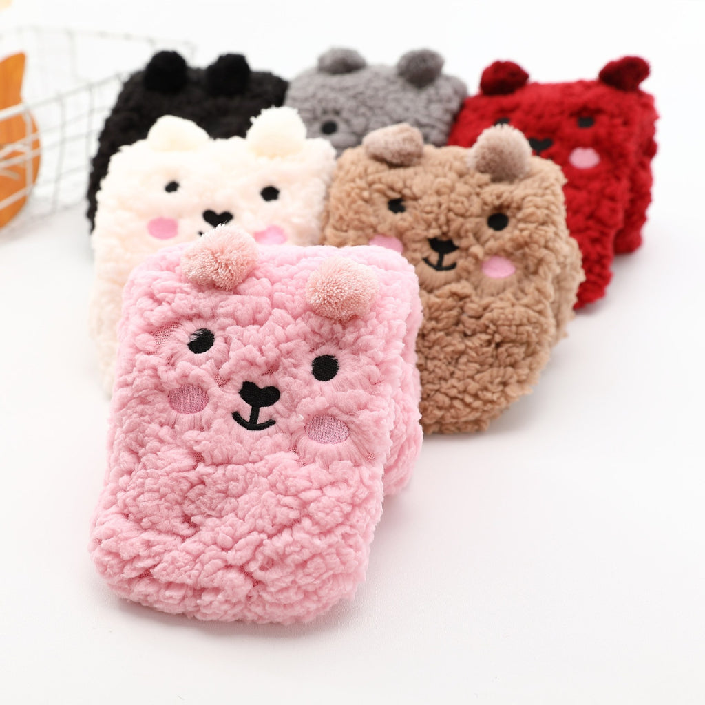 Cozy Cartoon Lambswool Anti-Slip Winter Socks