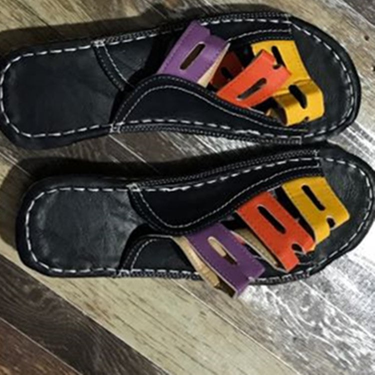 Color Block Wedge Heel Platform Shoes for Women