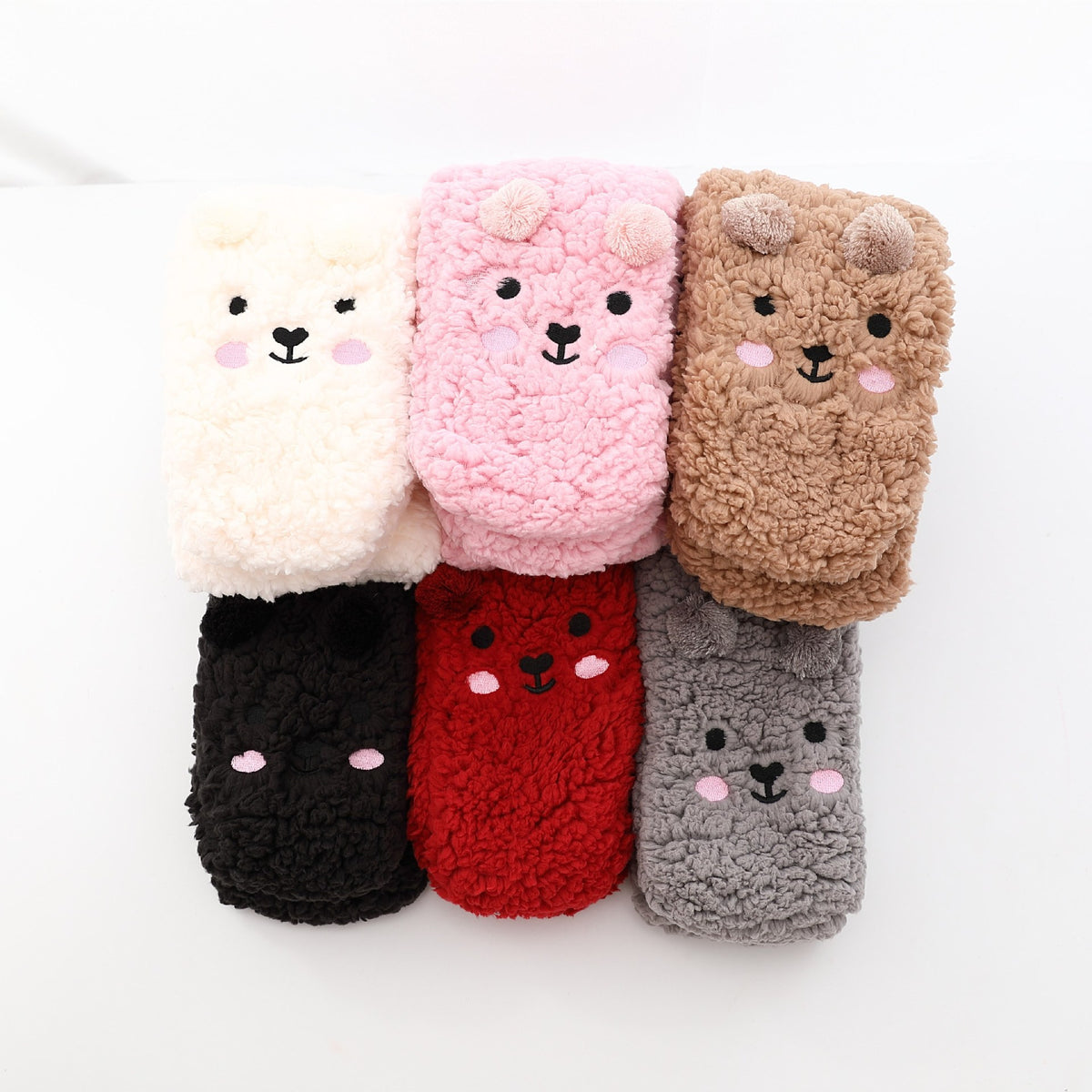 Cozy Cartoon Lambswool Anti-Slip Winter Socks