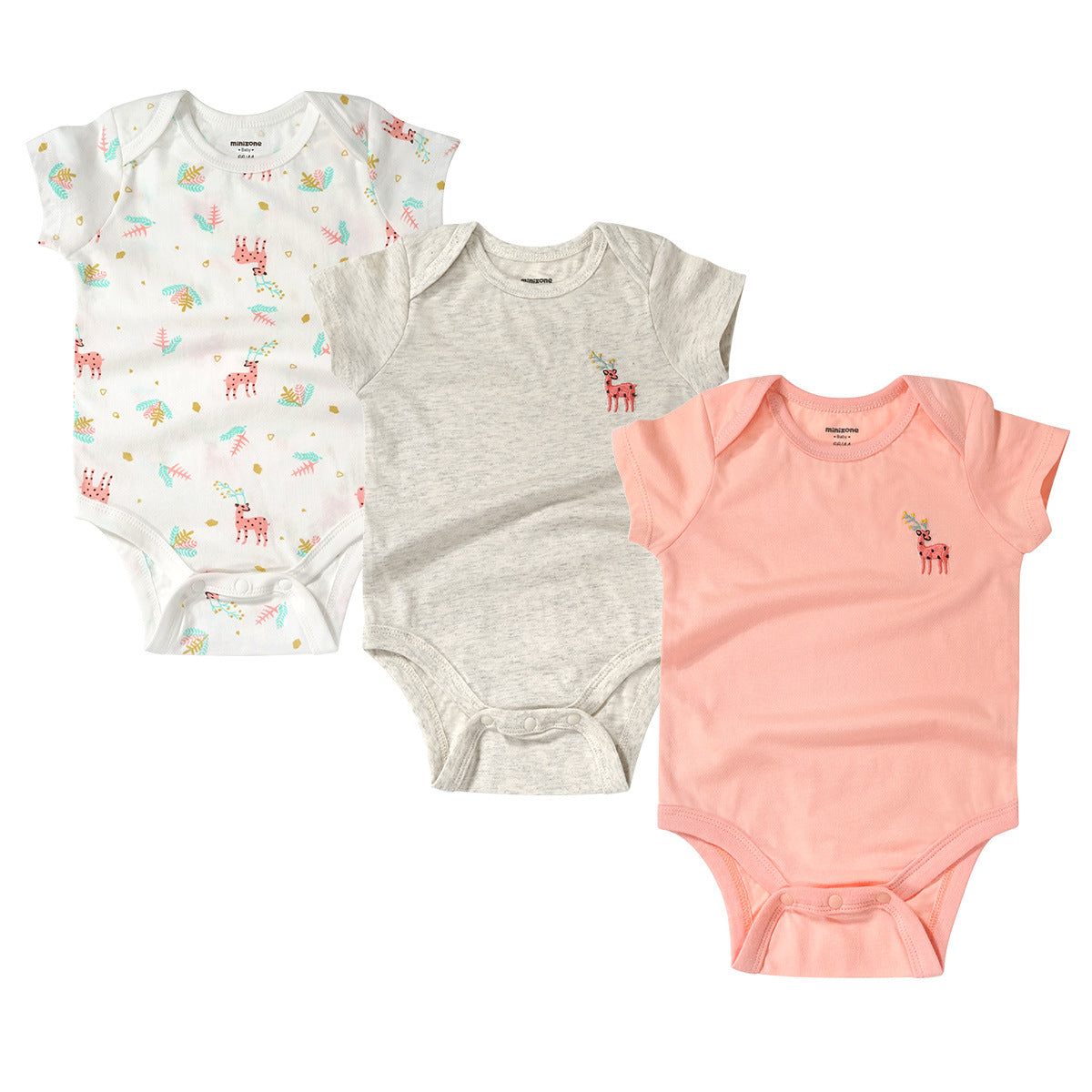 Comfortable Cotton Baby Triangle Crawl Short-Sleeved Jumpsuit