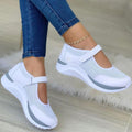 Breathable Mesh White Sports Shoes for Women