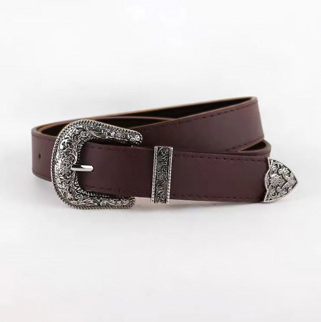 Elegant Versatile Women's Fashion Belt with Double Buckle