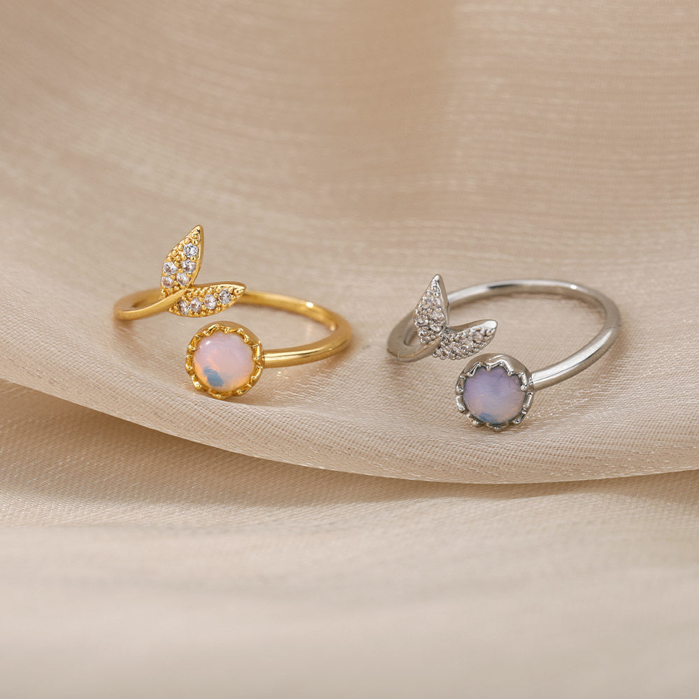 Geometric Heart-Shaped Zircon Open Ring for Women