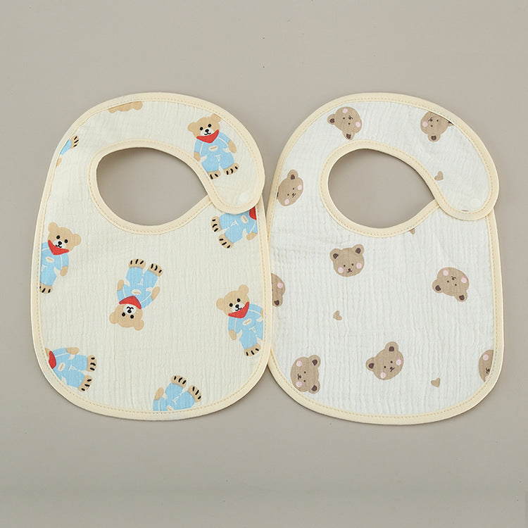 Thin Kids' Bib - Pure Cotton Waterproof Gauze Towel