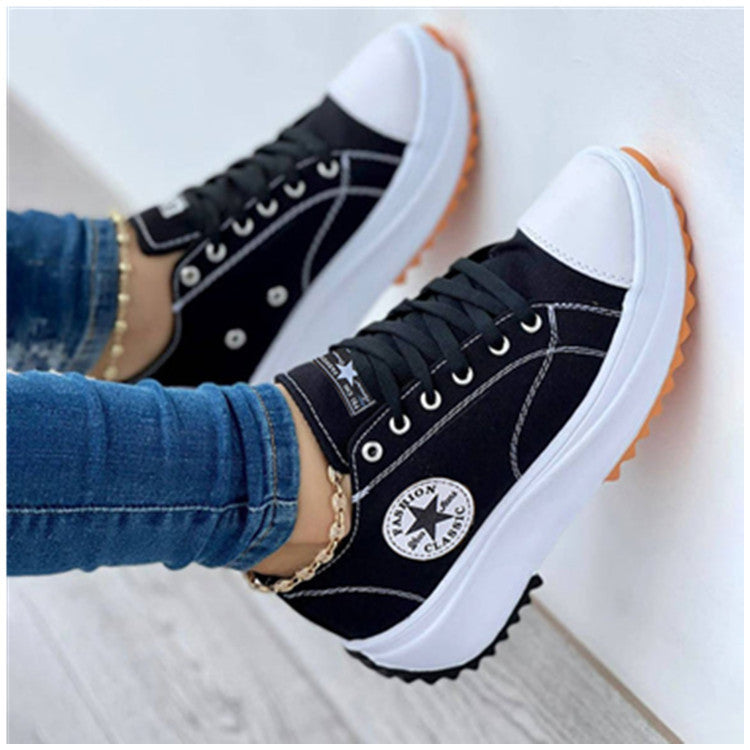 Breathable High Top Canvas Shoes for Women