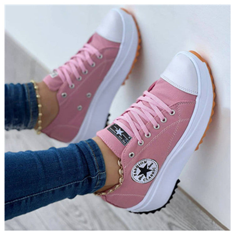 Breathable High Top Canvas Shoes for Women