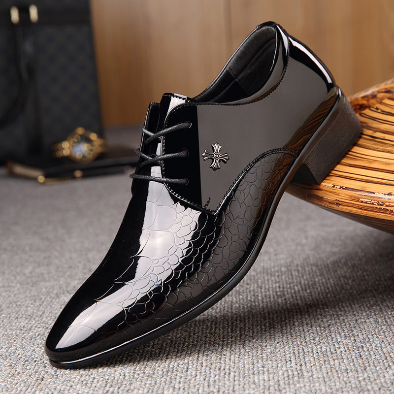 Shiny Lace-Up Fashion Dress Shoes for Women