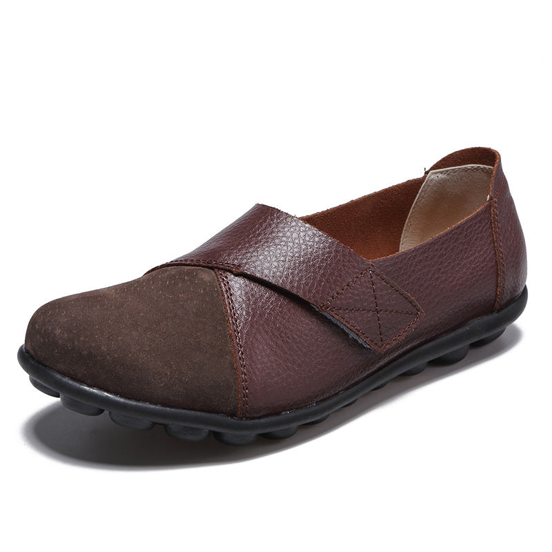 Genuine Leather Slip-On Casual Shoes for Women