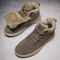 Men's High-Top Velvet Cotton Martin Boots