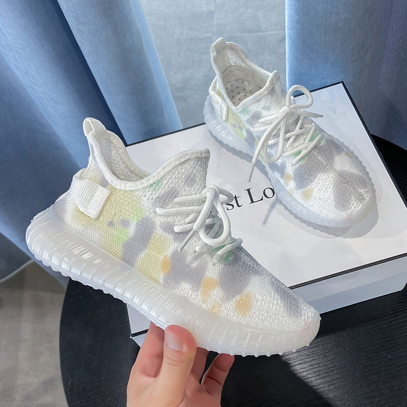 Knitted Coconut Sneakers for Women - Breathable Running Shoes
