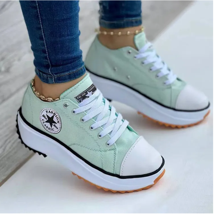 Breathable High Top Canvas Shoes for Women