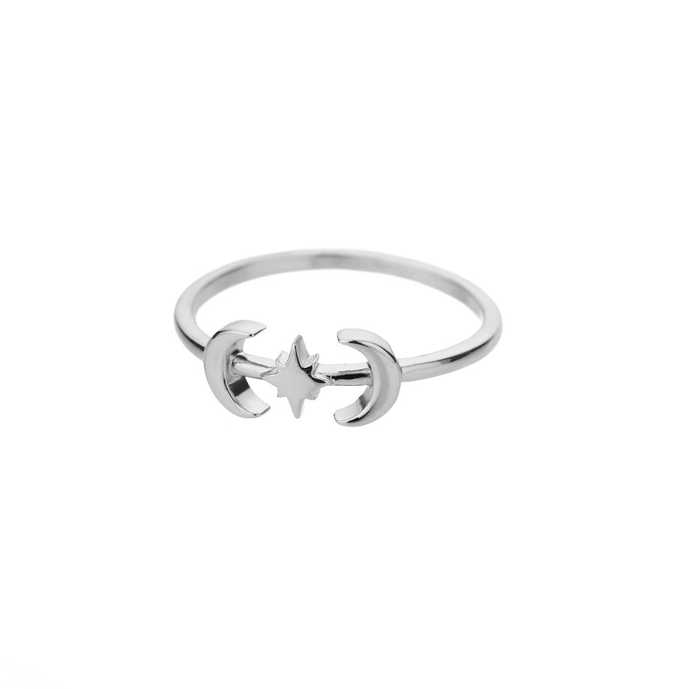 Geometric Heart-Shaped Zircon Open Ring for Women