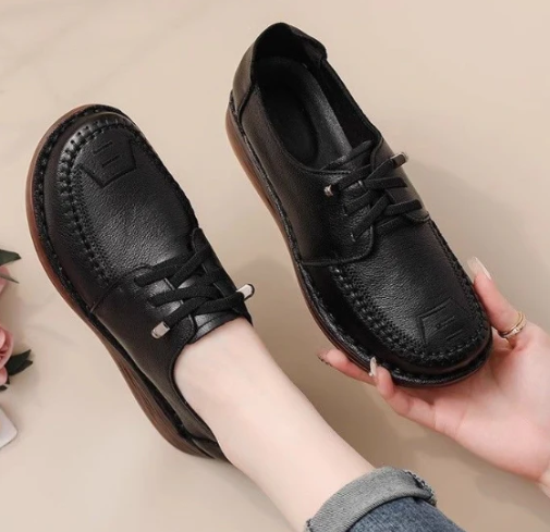 Leather Strap Shoes for Women – Soft & Slip-Resistant